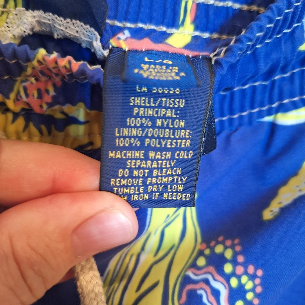 Polo Ralph Lauren Mens L Printed 6” Swim Shorts Trunks(Lining Removed) Tropical‎